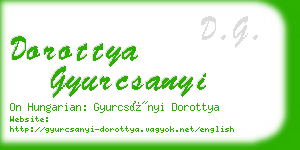 dorottya gyurcsanyi business card